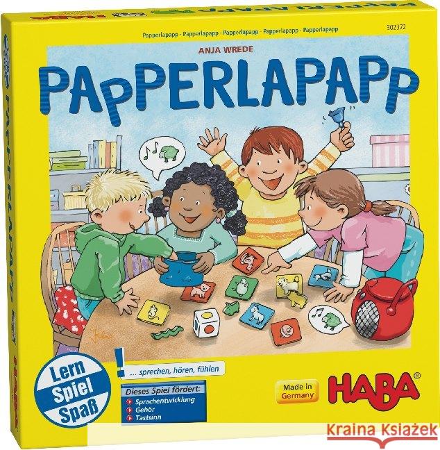 Papperlapapp (Kinderspiel) : Sprechen, hören, fühlen! Dieses Spiel fördert: Sprachentwicklung, Gehör, Tastsinn Wrede, Anja, Stier, Karl-Heinz 4010168222462 HABA