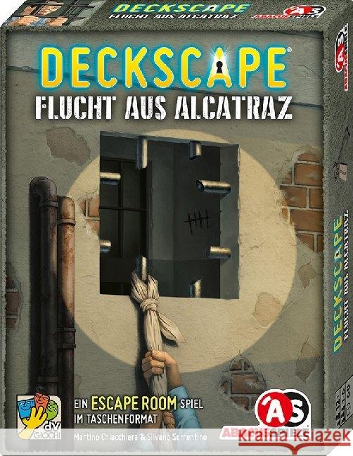 Deckscape - Flucht aus Alcatraz (Spiel) : Ein Escape Room Spiel im Taschenformat Chiacchiera, Martino, Sorrentino, Silvano 4011898382013 dV Giochi