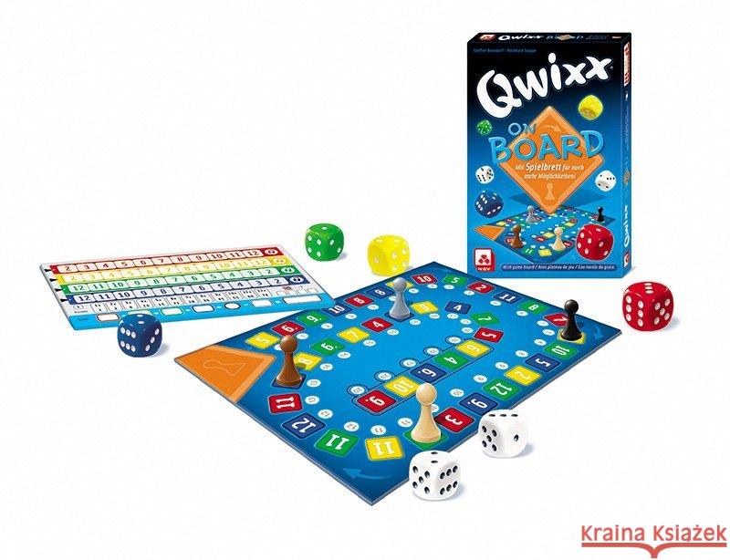 Qwixx-On Board (Spiel) : Mit Spielbrett für noch mehr Möglichkeiten! Benndorf, Steffen 4012426881312