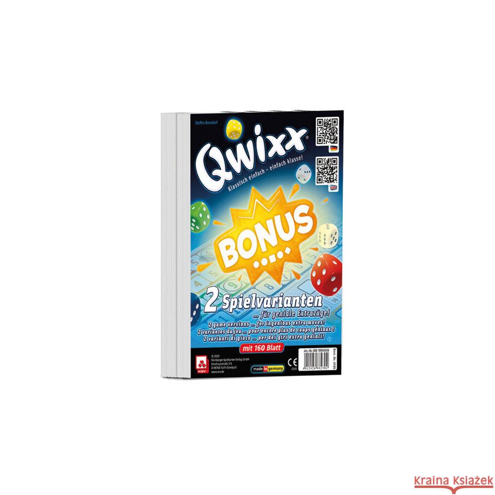 Qwixx - Bonus - International - Zusatzblöcke (Spiel-Zubehör) Benndorf, Steffen, Staupe, Reinhard 4012426882302 NSV Nürnberger Spielkarten Verlag