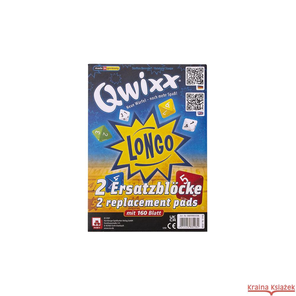 Qwixx - Longo - Ersatzblöcke (Spiel-Zubehör) Benndorf, Steffen, Staupe, Reinhard 4012426882982