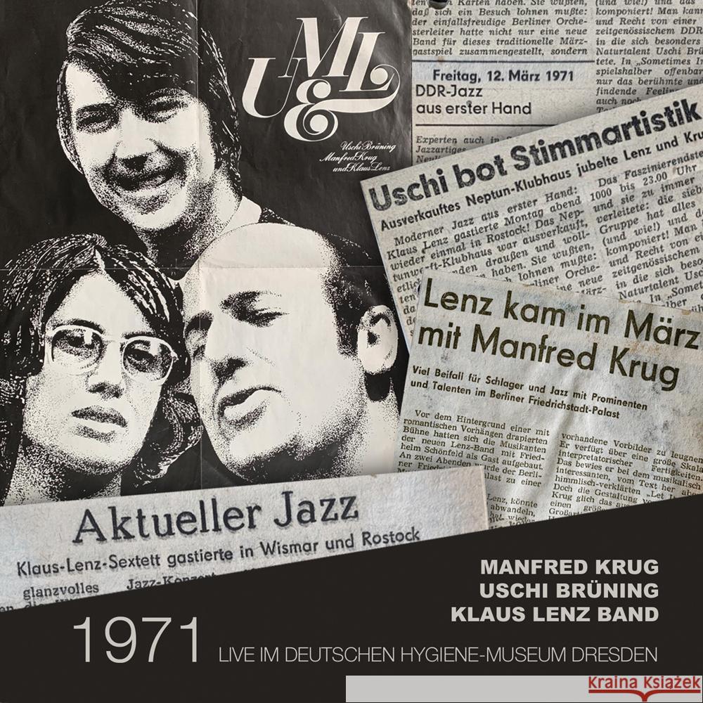 1971 Live im Deutschen Hygiene-Museum Dresden, 2 Audio-CD Brüning, Uschi, Krug, Manfred, Klaus Lenz Band 4018262267860 AMA-Verlag