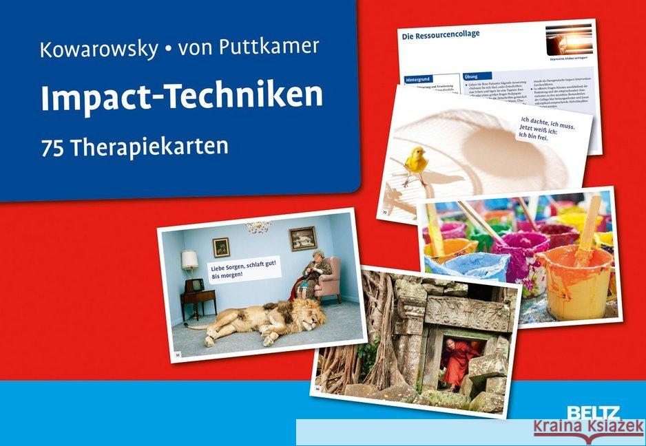 Impact-Techniken, 75 Therapiekarten : Mit Online-Material Kowarowsky, Gert, Puttkamer, Christina von 4019172100049 Beltz