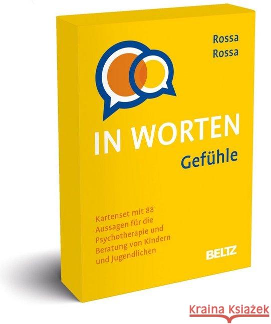 Gefühle in Worten, 88 Karten : Kartenset mit 88 Aussagen für die Psychotherapie und Beratung von Kindern und Jugendlichen Rossa, Robert, Rossa, Julia 4019172100193 Beltz