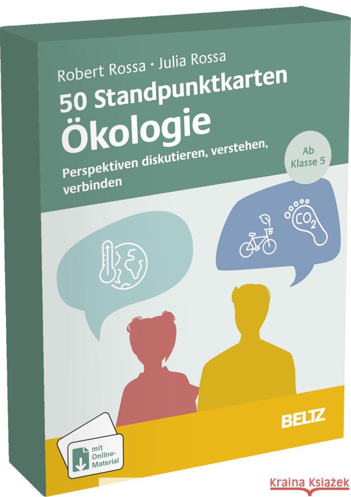 50 Standpunktkarten Ökologie Rossa, Robert, Rossa, Julia 4019172200732 Beltz