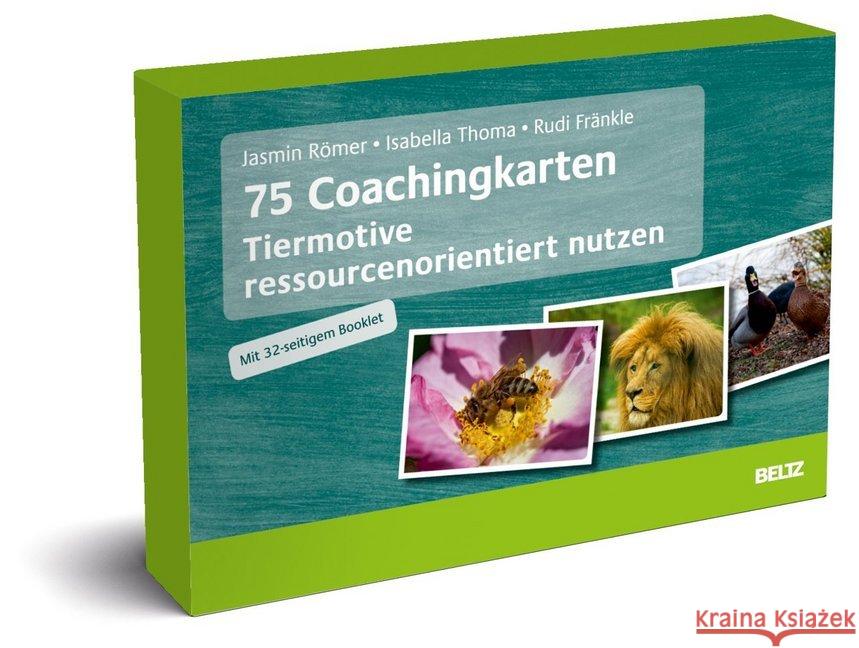 75 Coachingkarten Tiermotive ressourcenorientiert nutzen Römer, Jasmin, Thoma, Isabella 4019172300166