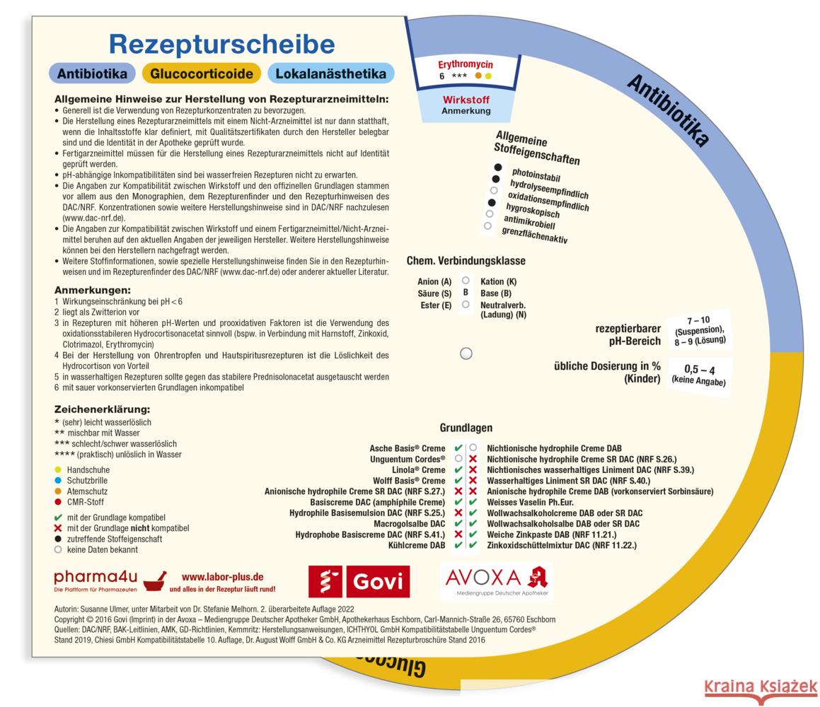 Rezepturscheibe Ulmer, Susanne 4019547001278 Avoxa