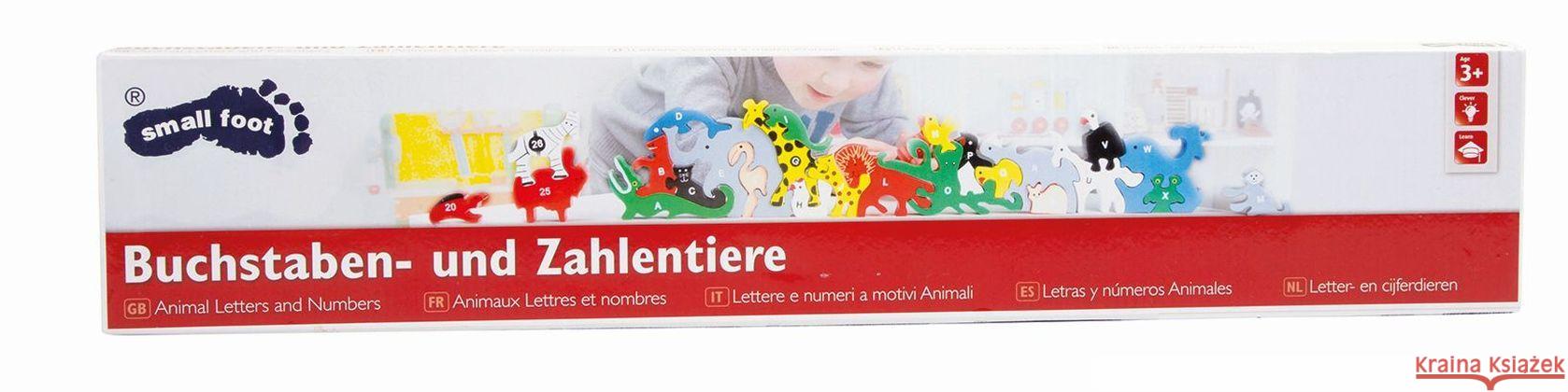 Buchstaben- und Zahlentiere (Kinderpuzzle) small foot 4020972028419