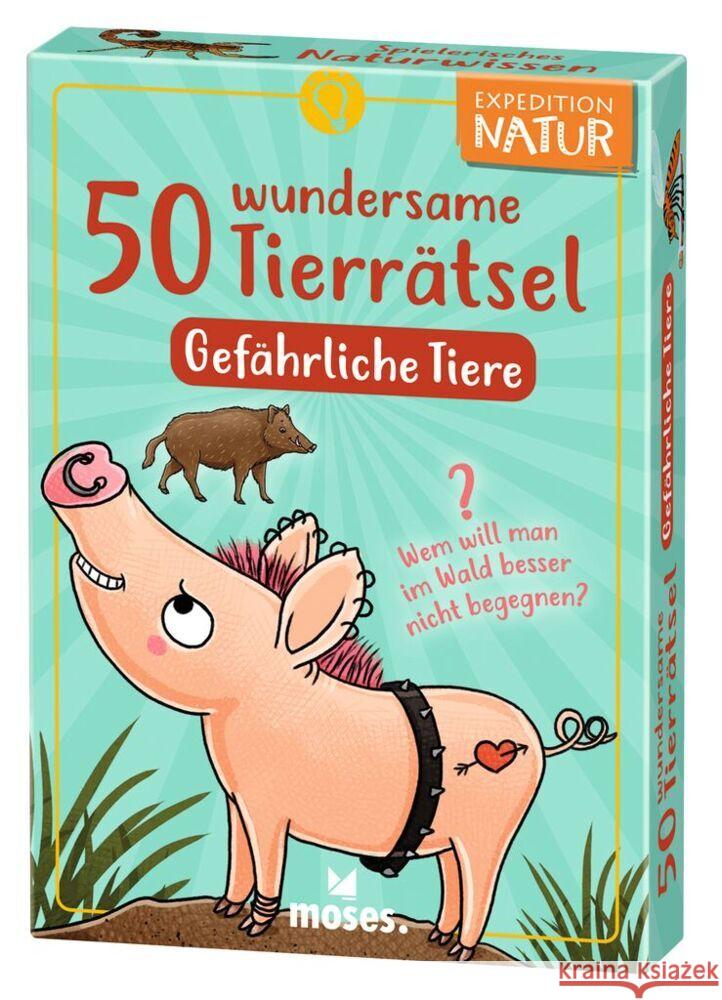 50 wundersame Tierrätsel - Gefährliche Tiere Ramcke, Inga Marie 4033477098306 moses. Verlag