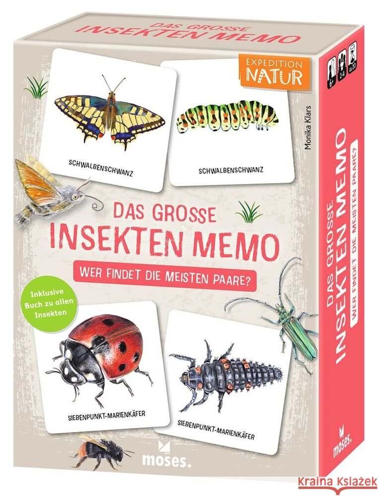 Das große Insekten Memo Klars, Monika 4033477098870 moses. Verlag