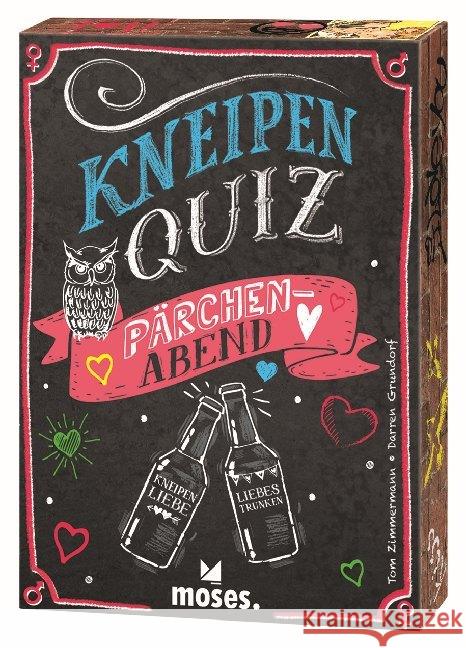 Kneipenquiz Pärchenabend (Spiel) Grundorf, Darren, Zimmermann, Tom 4033477903594 moses. Verlag