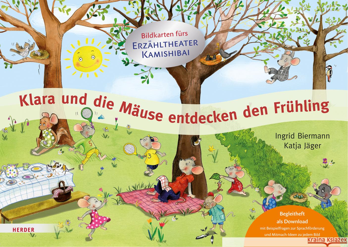 Klara und die Mäuse entdecken den Frühling. Bildkarten fürs Erzähltheater Kamishibai Biermann, Ingrid 4040808394730 Herder, Freiburg