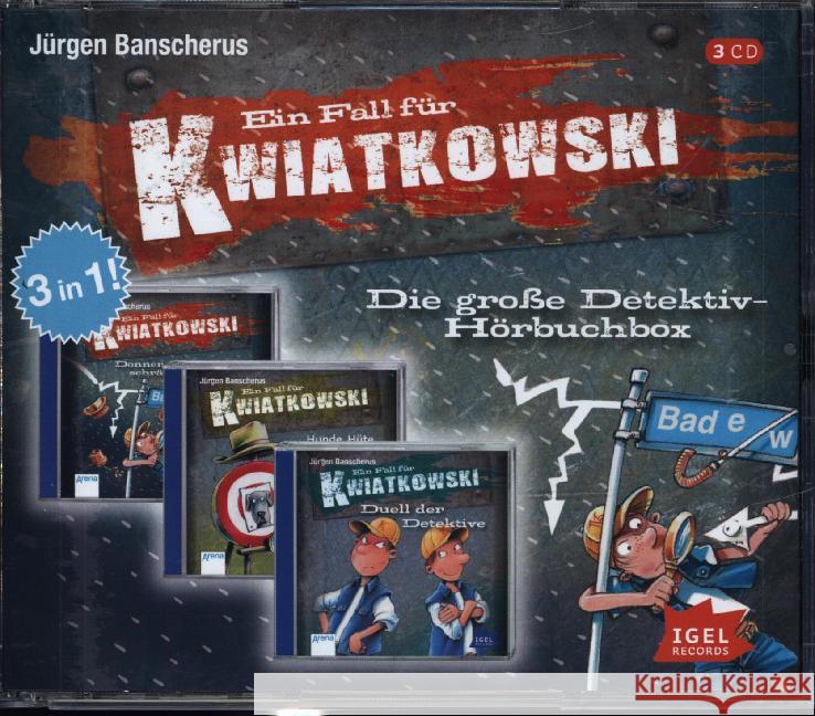 Ein Fall für Kwiatkowski - Die große Detektiv Hörbuchbox, 3 Audio-CD Banscherus, Jürgen 4049266145045