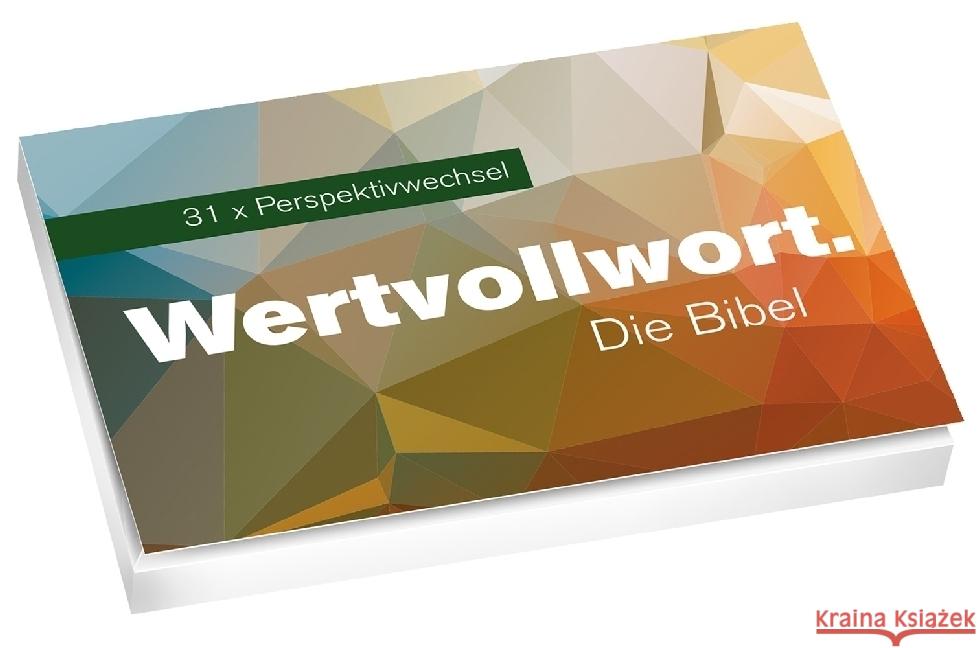 Wertvollwort. Die Bibel - 31 x Perspektivwechsel, Spruchkarten Jung, Eva 4250454740144