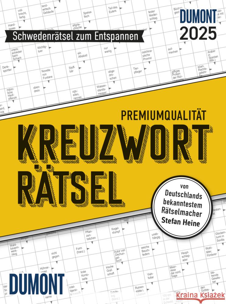 DUMONT - Stefan Heine Kreuzworträtsel 2025 Tagesabreißkalender, 11,8x15,9cm, Rate-Kalender vom Rätselpapst Stefan Heine, mit Schwedenrätsel zum Entspannen, mit Aufsteller und perforierten Seiten Heine, Stefan 4250809653808