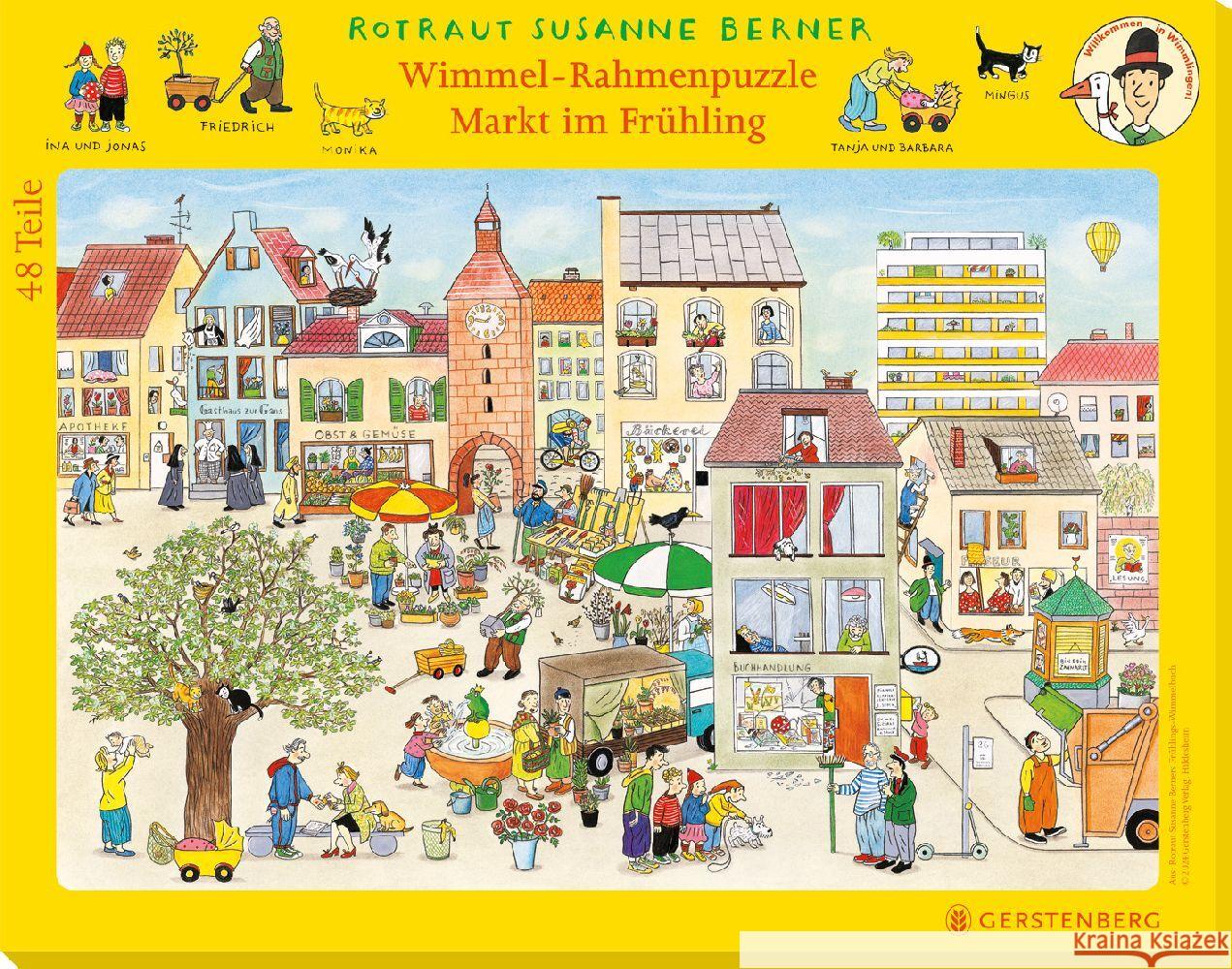 Wimmel-Rahmenpuzzle Frühling Motiv Markt Berner, Rotraut Susanne 4250915936567