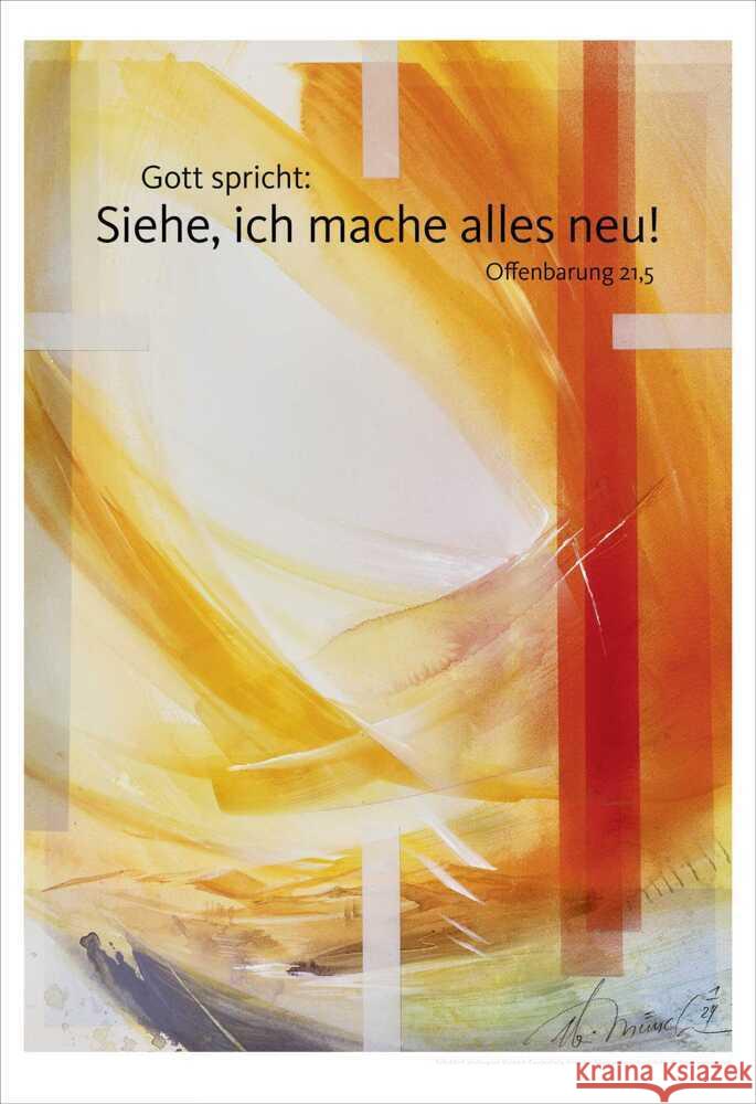 Jahreslosung Eberhard Münch 2026, Kunstdruck 63 x 92cm Münch, Eberhard 4251693904793