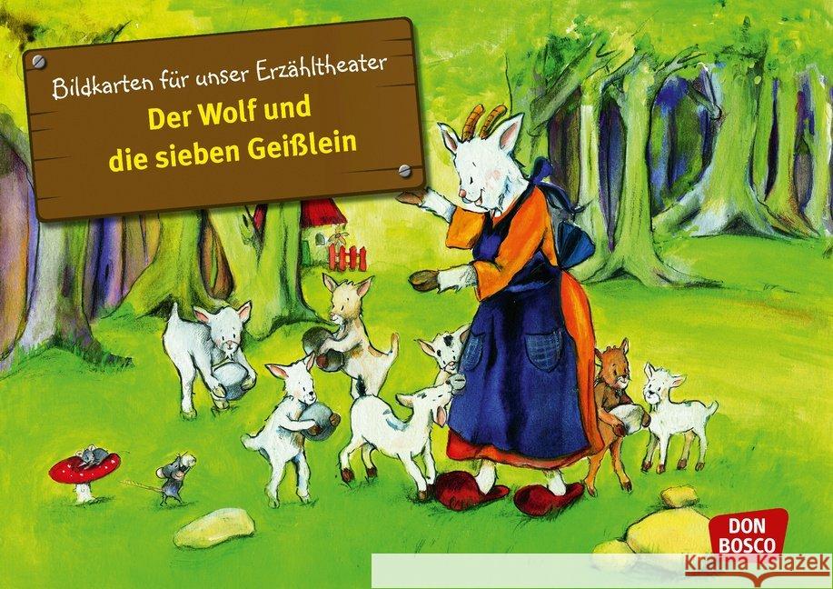 Bildkarten für unser Erzähltheater: Der Wolf und die 7 Geißlein : Kamishibai Bildkartenset. Entdecken. Erzählen. Begreifen Grimm, Jacob, Grimm, Wilhelm 4260179510403