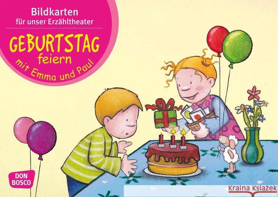 Geburtstag feiern mit Emma und Paul, Kamishibai Bildkartenset : Entdecken. Erzählen. Begreifen. Lehner, Monika 4260179512209 Don Bosco Medien