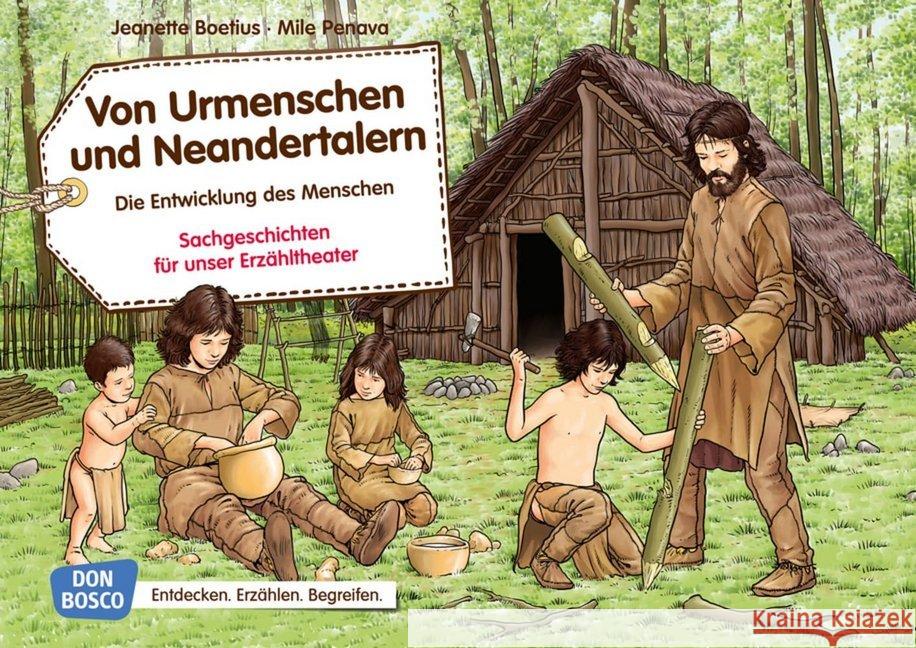 Von Urmenschen und Neandertalern. Die Entwicklung des Menschen, Kamishibai Bildkartenset : Entdecken. Erzählen. Begreifeni Boetius, Jeanette 4260179514180 Don Bosco Medien