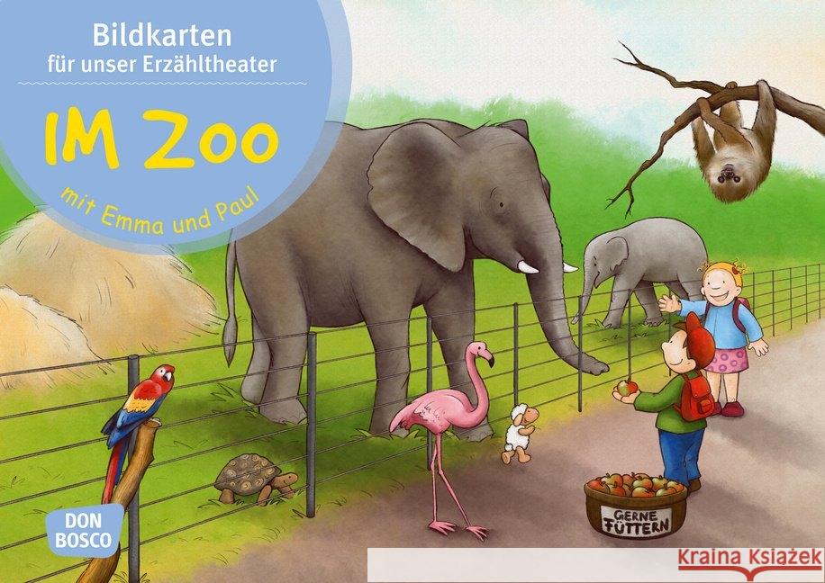 Im Zoo mit Emma und Paul. Kamishibai Bildkartenset : Entdecken. Erzählen. Begreifen: Emma-und-Paul-Geschichten Lehner, Monika 4260179515927 Don Bosco Medien