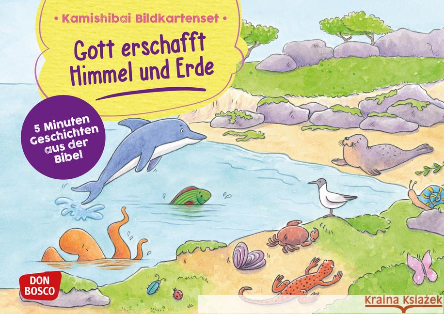 Gott erschafft Himmel und Erde. Kamishibai Bildkartenset Hebert, Esther, Rensmann, Gesa 4260179516405 Don Bosco Medien