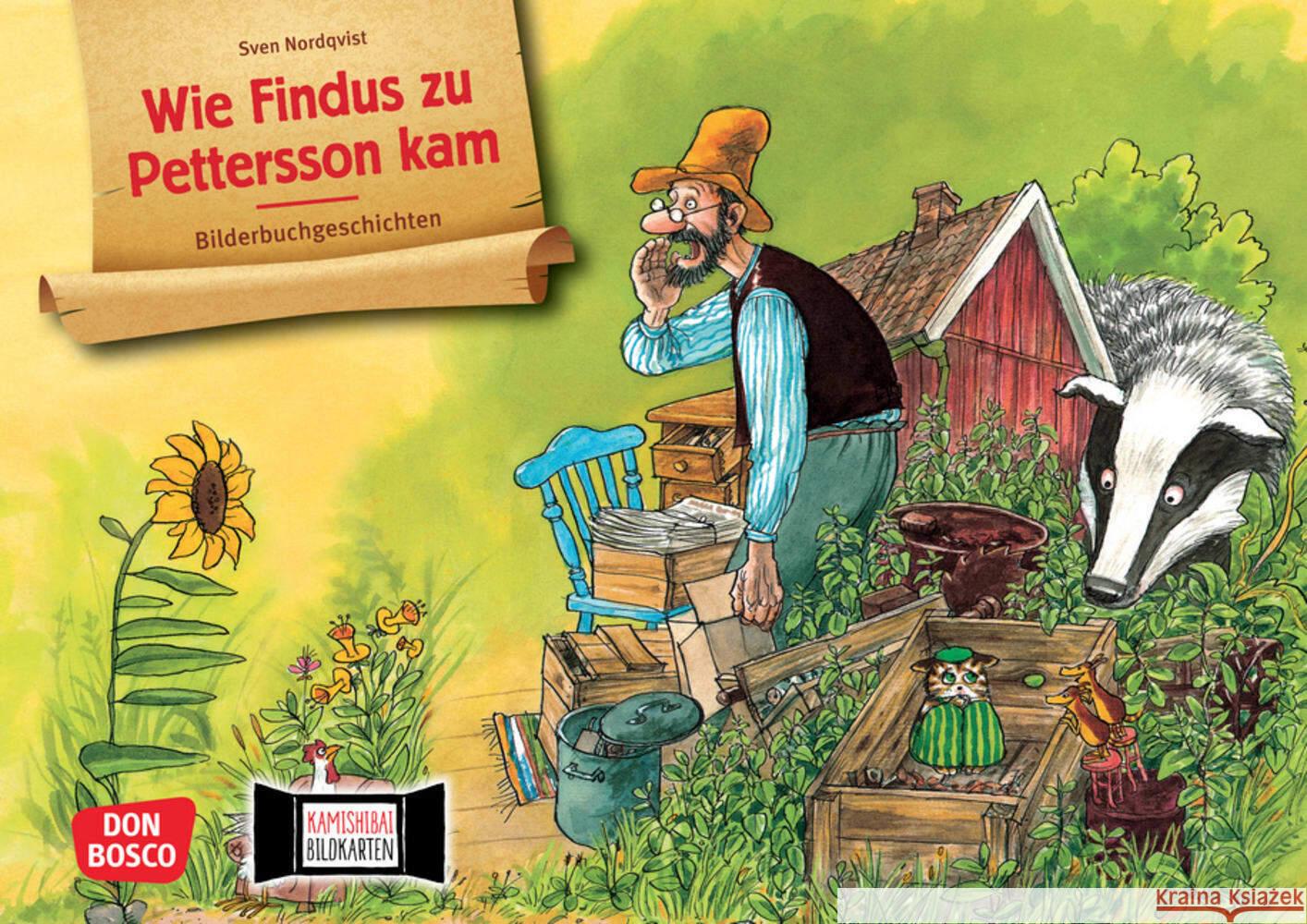 Wie Findus zu Pettersson kam. Kamishibai Bildkartenset Nordqvist, Sven 4260179516948