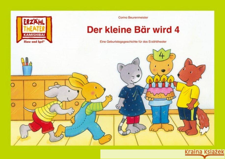 Kamishibai: Der kleine Bär wird 4 : 7 Bildkarten für das Erzähltheater Beurenmeister, Corina 4260505830564 Hase und Igel