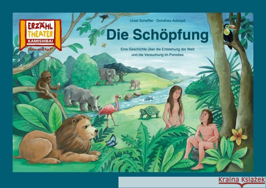 Kamishibai: Die Schöpfung : Eine Geschichte über die Entstehung der Welt und die Versuchung im Paradies. 5 Bildkarten für das Erzähltheater Scheffler, Ursel, Ackroyd, Dorothea 4260505831066 Hase und Igel