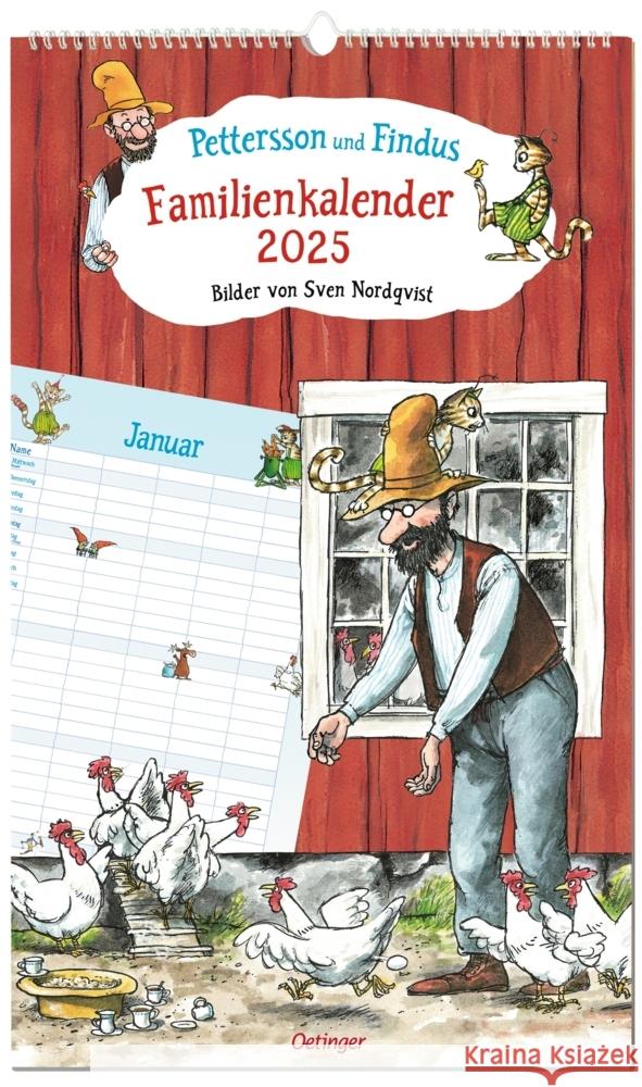 Pettersson und Findus. Familienkalender 2025 Nordqvist, Sven 4260512187453