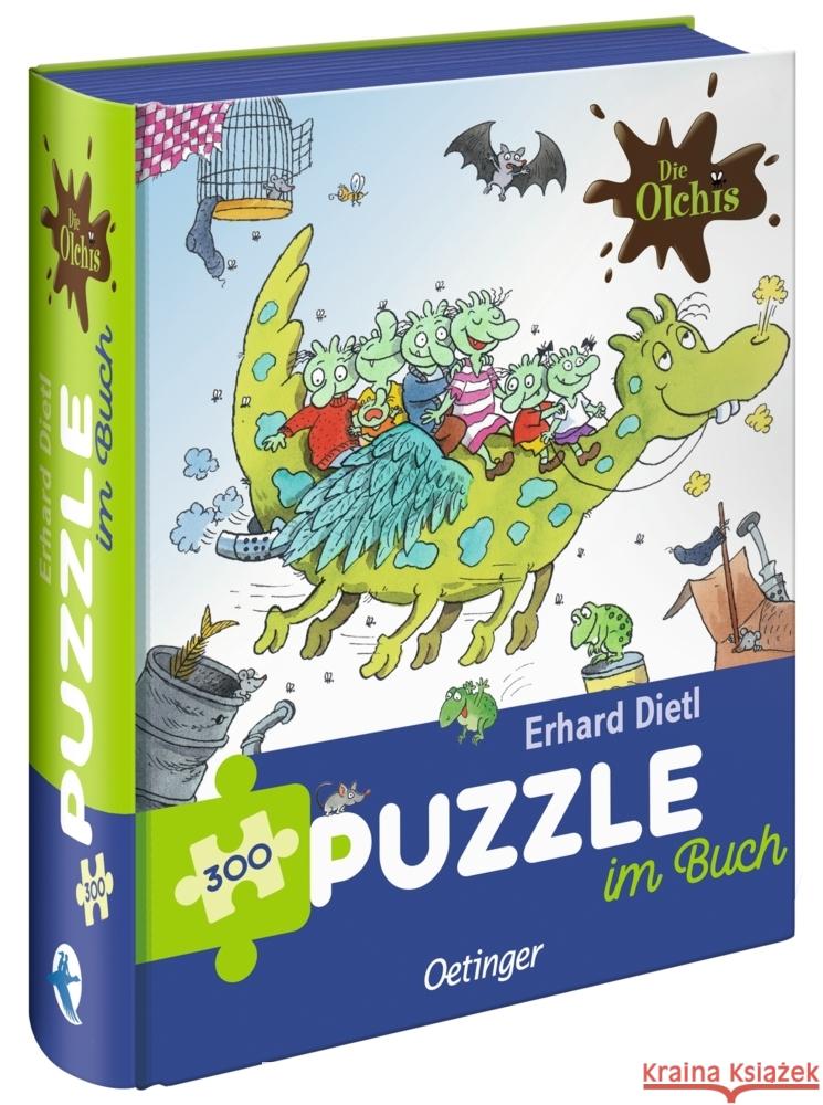 Die Olchis. Puzzle im Buch. Feuerstuhl. 300 Teile, Format 48 x 24 cm Dietl, Erhard 4260512188030 Oetinger