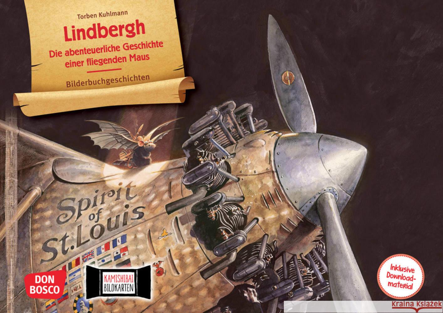 Lindbergh: Die abenteuerliche Geschichte einer fliegenden Maus. Kamishibai Bildkartenset, m. 1 Beilage Kuhlmann, Torben 4260694920206 Don Bosco Medien