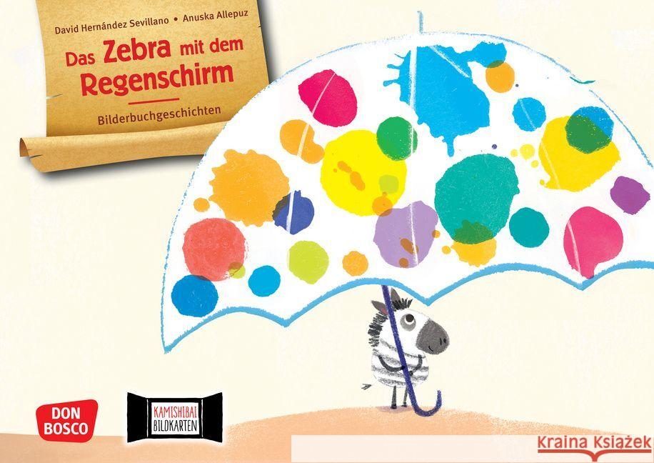 Das Zebra mit dem Schirm. Kamishibai Bildkartenset Hernández Sevillano, David 4260694920947