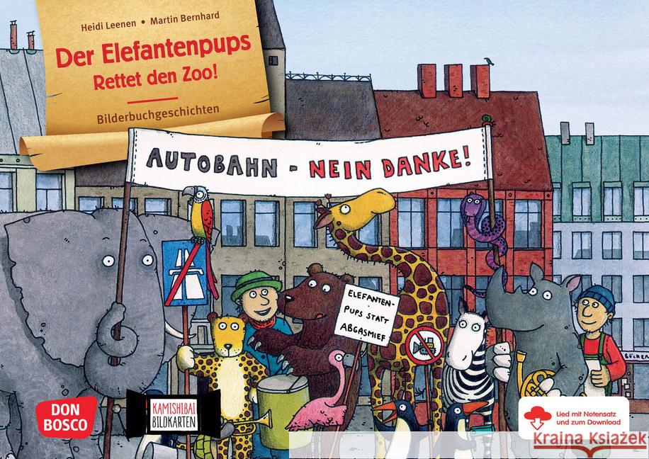 Der Elefantenpups - Rettet den Zoo! Kamishibai Bildkartenset, m. 1 Beilage Leenen, Heidi 4260694921463 Don Bosco Medien