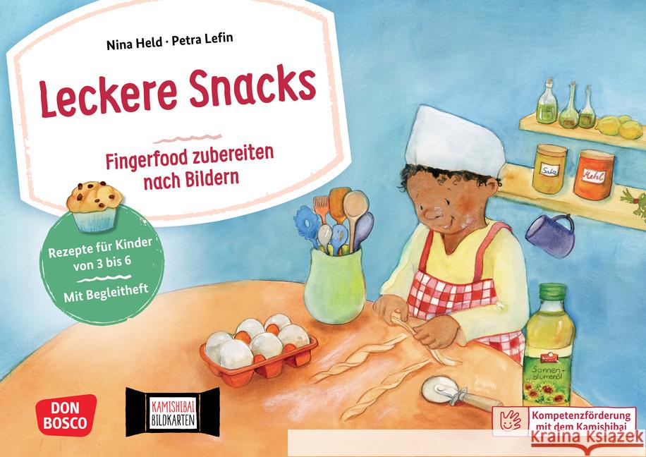 Leckere Snacks: Fingerfood zubereiten nach Bildern. Kamishibai Bildkartenset Held, Nina 4260694921586