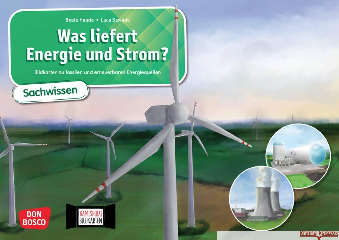 Was liefert Energie und Strom? Bildkarten zu fossilen und erneuerbaren Energiequellen. Kamishibai Bildkartenset Haude, Beate 4260694922729