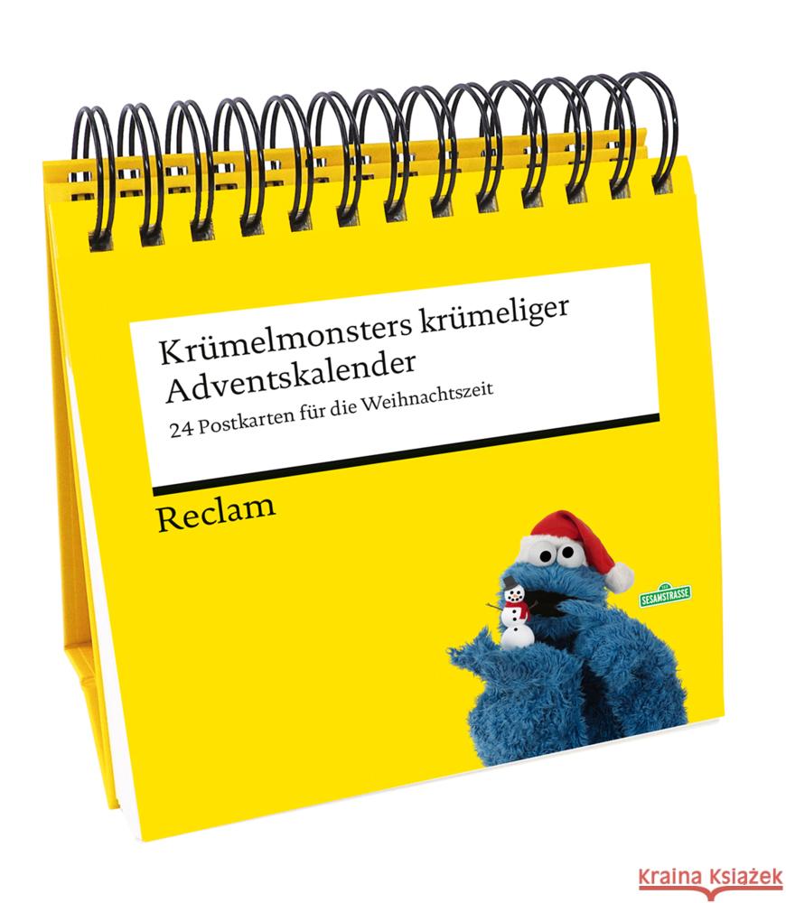 Krümelmonsters krümeliger Adventskalender. 24 Postkarten für die Weihnachtszeit (Advents-Postkartenaufsteller) Das Krümelmonster 4262461870189 Reclam, Ditzingen