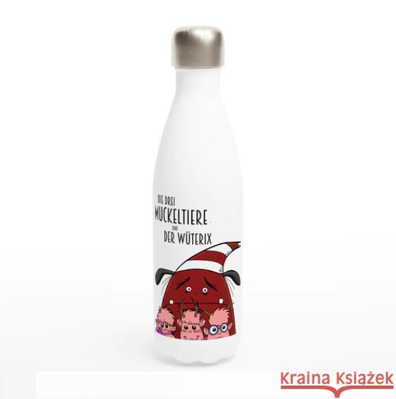 Weiße Edelstahl-Wasserflasche 