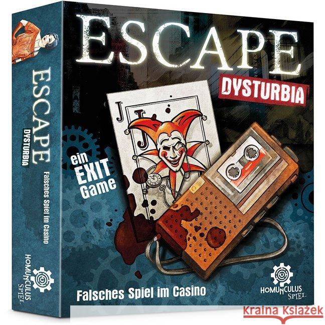 ESCAPE Dysturbia: Falsches Spiel im Casino (Spiel) : Ein Exit Game Ernst, Joseph Felix, Frenzel, Sebastian 4270000169304 homunculus verlag