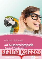 44 Aussprachespiele  Deutsch als Fremdsprache, m. 2 Audio-CDs + Online-Angebot : Niveau A1-C2 Reinke, Kerstin; Hirschfeld, Ursula 9783126751872 Klett - książka