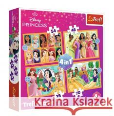 4 in 1 Puzzle - Disney Princess  5900511346510 Trefl - książka