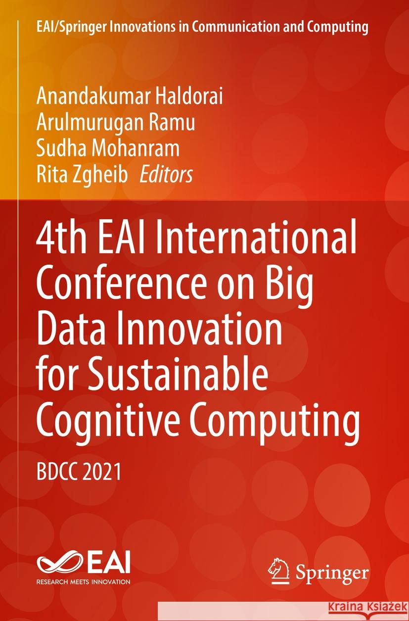 4th EAI International Conference on Big Data Innovation for Sustainable Cognitive Computing  9783031076565 Springer International Publishing - książka