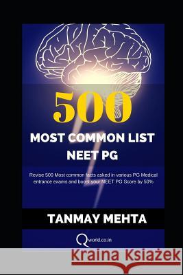 500 Most Common List for Neet-Pg Tanmay Mehta 9781549545108 Independently Published - książka