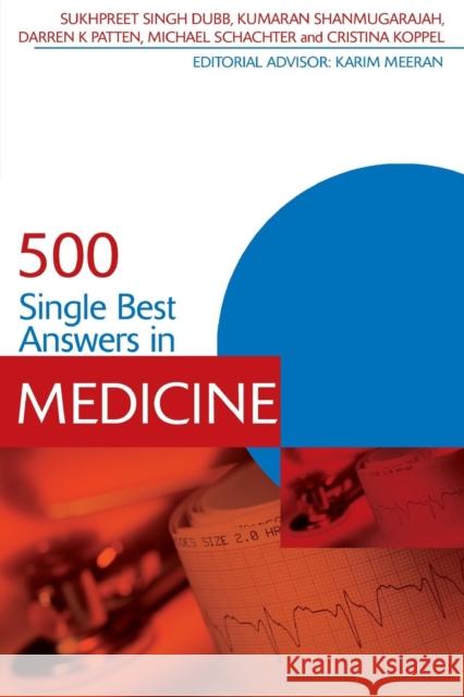 500 Single Best Answers in Medicine Sukhpreet Singh Dubb 9781444121520 Taylor & Francis Ltd - książka