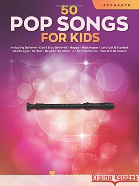 50 Pop Songs for Kids for Recorder Hal Leonard Corp 9781705107461 Hal Leonard Publishing Corporation - książka