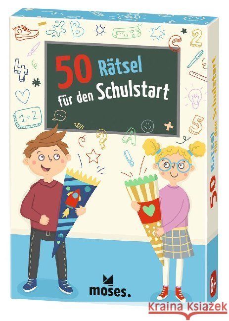 50 Rätsel für den Schulstart (Kinderspiel) Berger, Nicola 4033477302489 moses. Verlag - książka