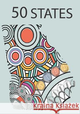 50 States: Coloring Book in Mandalas Sofia Ross 9781098587628 Independently Published - książka