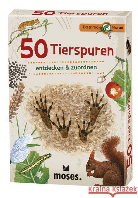 50 Tierspuren entdecken & zuordnen, 50 Ktn.  4033477097248 moses. Verlag - książka