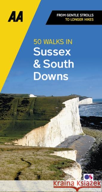 50 Walks in Sussex & South Downs  9780749583293 AA Publishing - książka