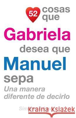 52 Cosas Que Gabriela Desea Que Manuel Sepa: Una Manera Diferente de Decirlo J. L. Leyva Simone                                   Leyva 9781505702651 Createspace - książka